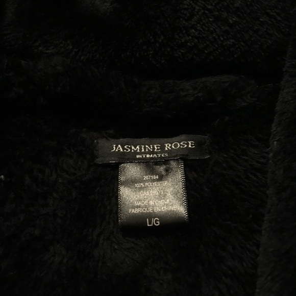 Black full length Jasmine Rose Robe - Picture 2 of 3